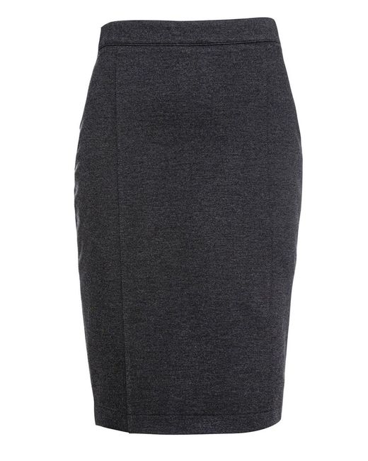 Conquista Gray Stretch Pencil Skirt Anthracite