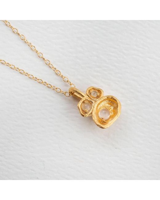 Claire Hill Designs Metallic Moonstone Lichen Pendant Necklace