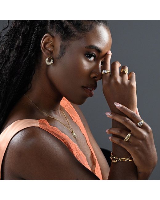 Superdivajewellery Metallic Crystal Basket Earrings