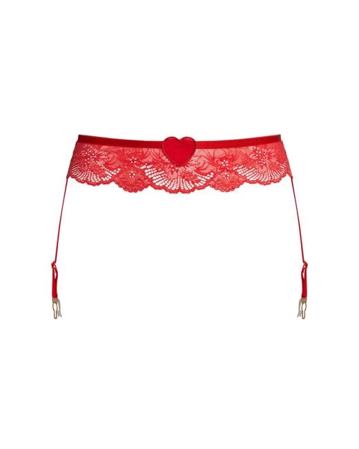 BonBon Lingerie Red Griselda Suspender Belt