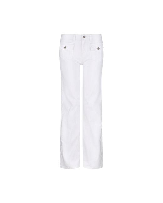 Love and Nostalgia White Patch Pocket Bob Jean