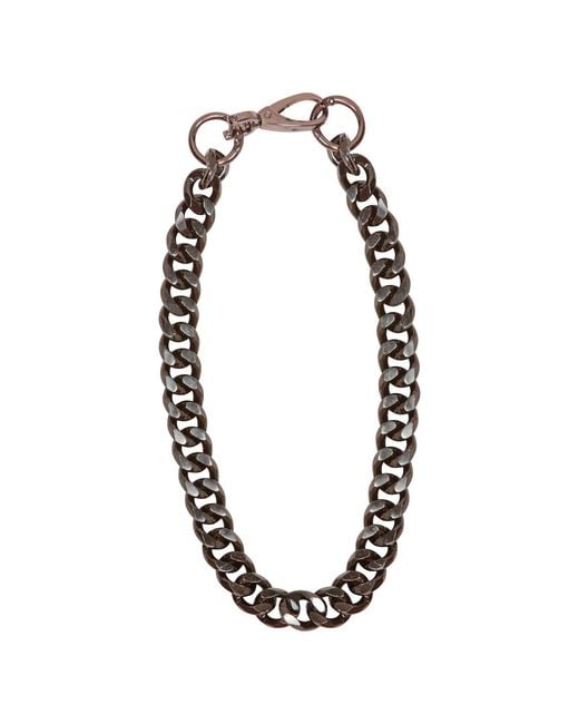 Sylvia Piechulla Metallic Chunky 3-Tier Aluminium Metal Chain Necklace