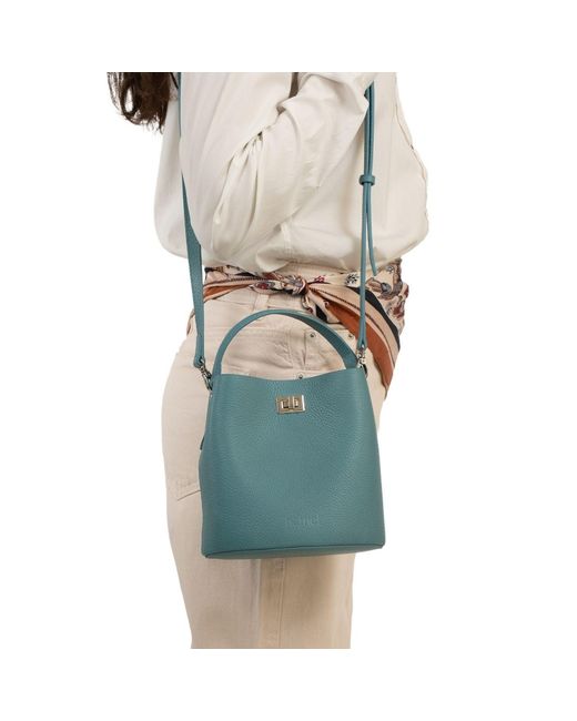 Hamel Atelier Blue Riva Leather Crossbody Bag