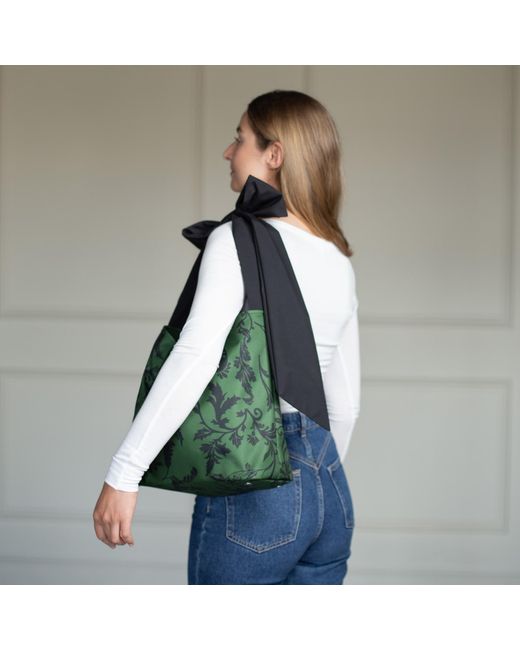 RainSisters Green Secret Forest Bow Tote Bag