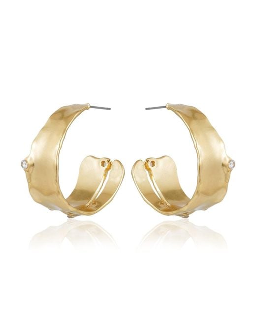 Rare Matters Jewelry Metallic Nature's Elegance Statement Hoop Earrings