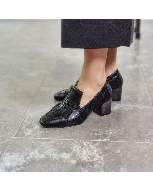 Mariano Shoes Black Mouraria Pump Snake Effect