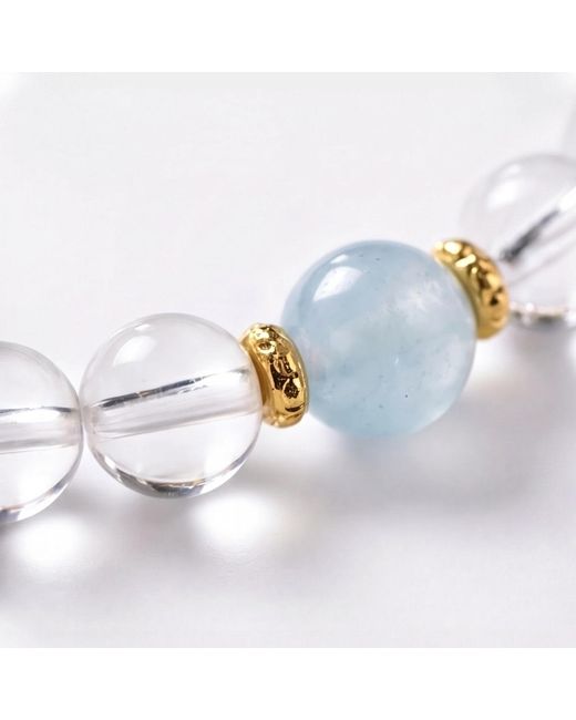 Ormiro Pink Pixiu Clear Quartz, Amethyst & Aquamarine Wrap Bracelet