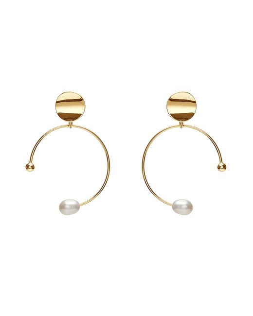 Lisa&Co. Metallic Earrings Pearl On Circle