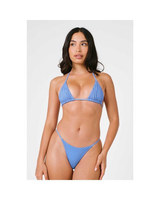 Blackbough Swim Blue Parker Ruched Cheeky Bottoms Oceania Crochet