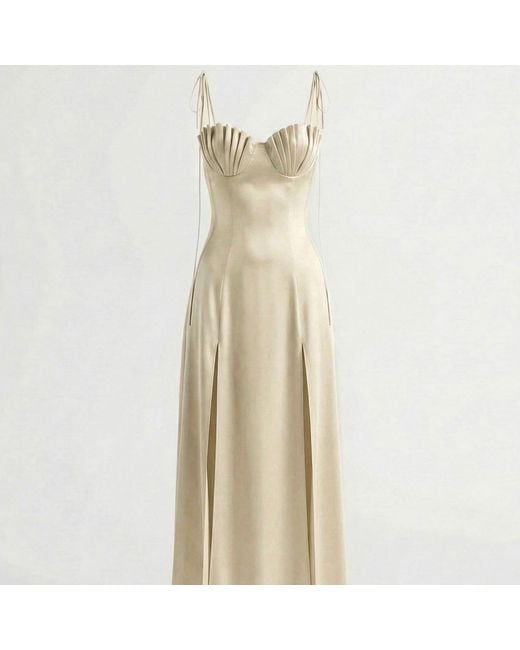 La Musa Natural Neutrals Milk Mermaid Dress