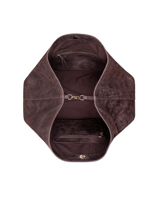 Mandragora Brown Oversized Leather Bag Ande
