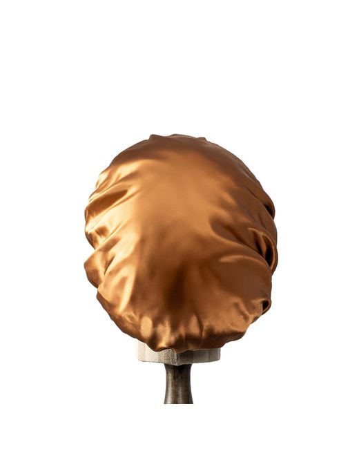 Soft Strokes Silk Brown Pure Mulberry Silk Camel Hair Bonnet