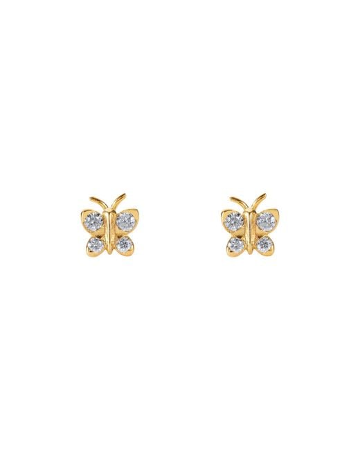 BLOOMTINE | Earth Angel HQ Metallic Enchanting Flutterfly Vermeil Butterfly Studs