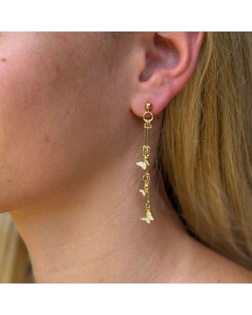 Rachel Nathan Metallic Post: Butterfly Kaleidoscope Earrings