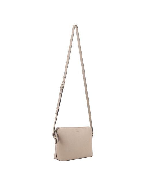 Paul Costelloe Natural Lenya Leather Crossbody Bag