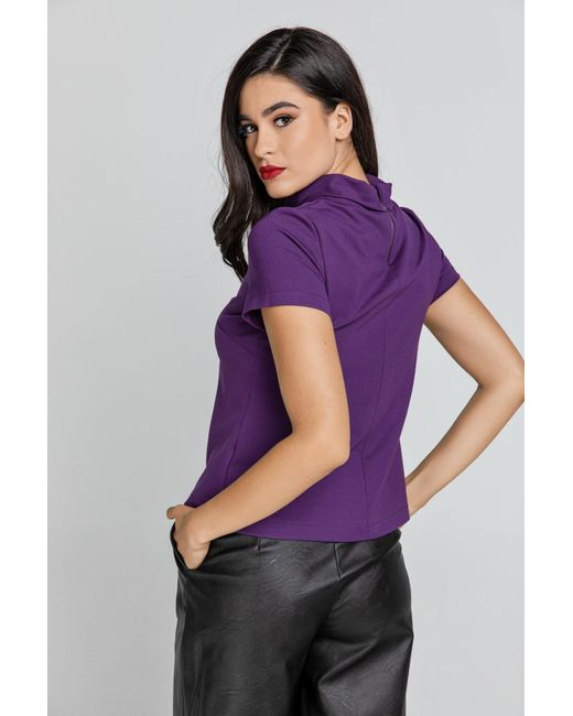 Conquista Purple Short Sleeve Mauve Top
