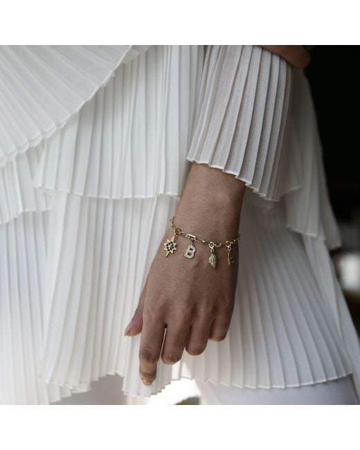 LINYA JEWELLERY Metallic Paperclip Chain Bracelet