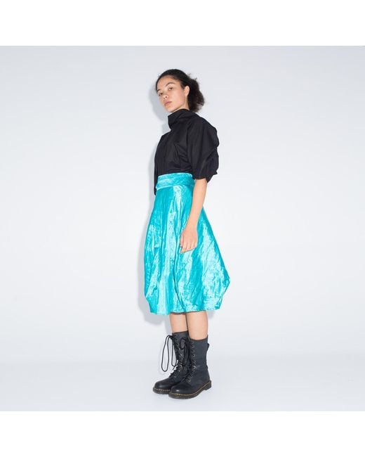Bianca Popp Blue Wrapped Skirt