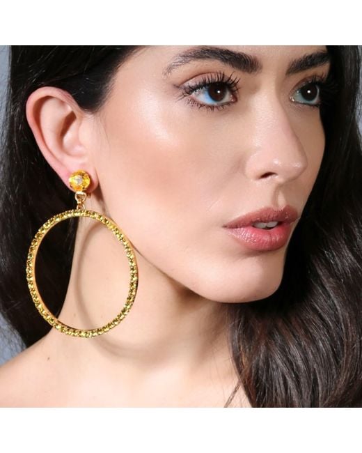 Vicki Sarge Yellow The Large Hoop Earrings