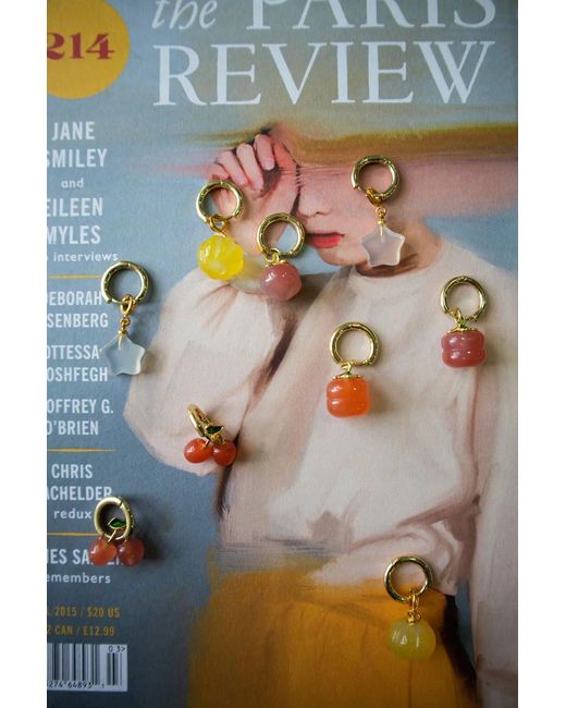 seree Red Harvest Agate Charm Earrings