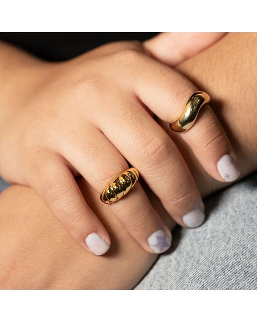 Belinda Jewelz Metallic Croissant Dome Ring