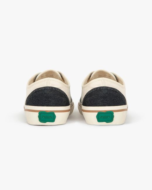 Springa | Unique Vulcanized Sneakers Italian Handmade Natural Vulca Selvagedge Denim Checked Sneakers for men