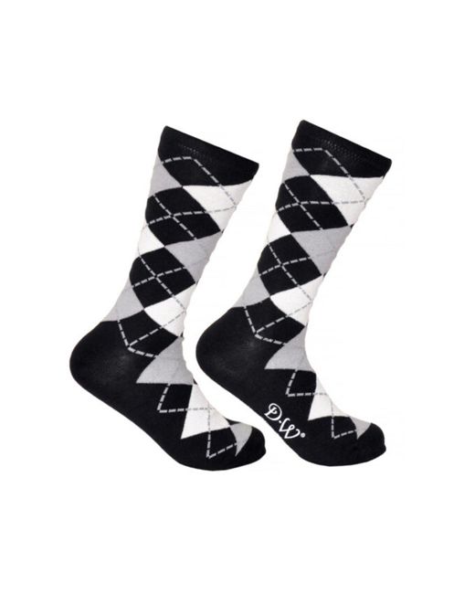 DAVID WEJ Black Patterned Socks for men