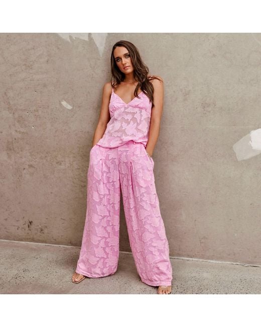 Why Mary Pink Culotte Palazzo Pants