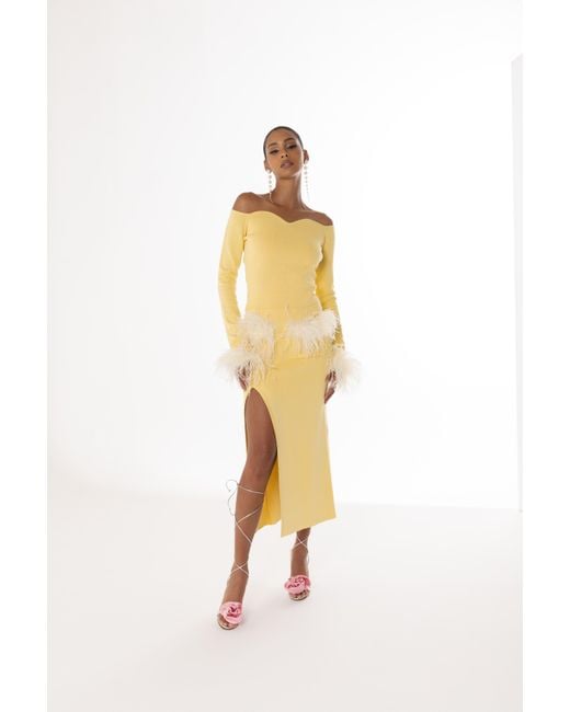 Andreeva Yellow Vanilla Knit Skirt