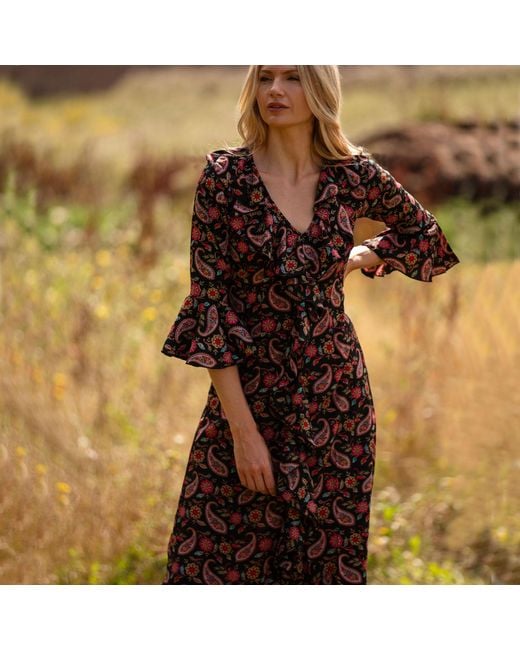 At Last Brown Felicity Midi Dress