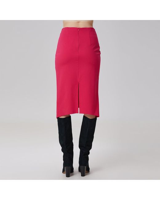Smart and Joy Pink Asymmetric Structural Lines Skirt