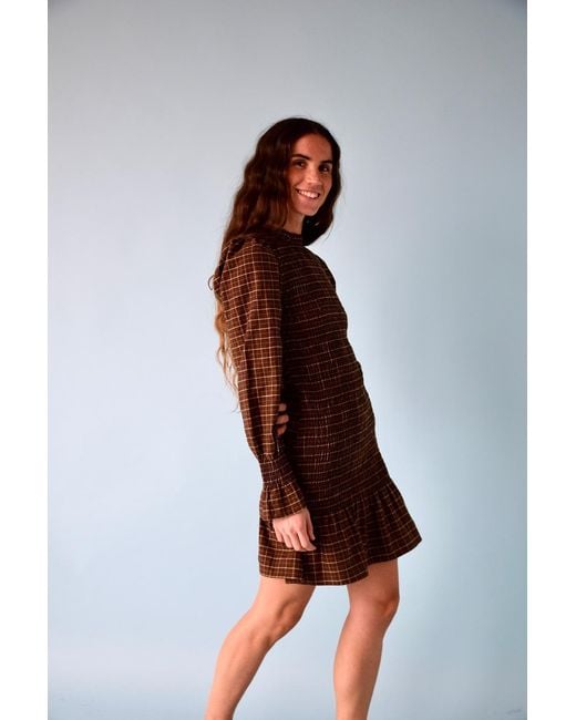 Mind Traveler Brown Chia Dress