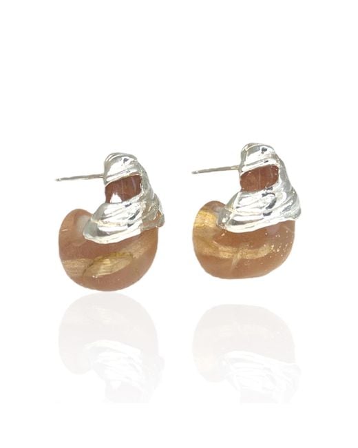 Bio-Trimmings Metallic Neutrals Galvani Rose Bio-Gem Hoops