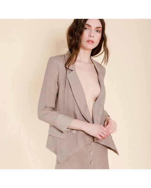Misha Vaidya Brown Koa Jacket