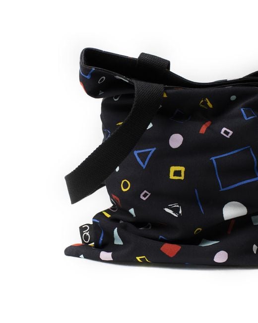 Qu Blue Pattern Canvas Tote Bag