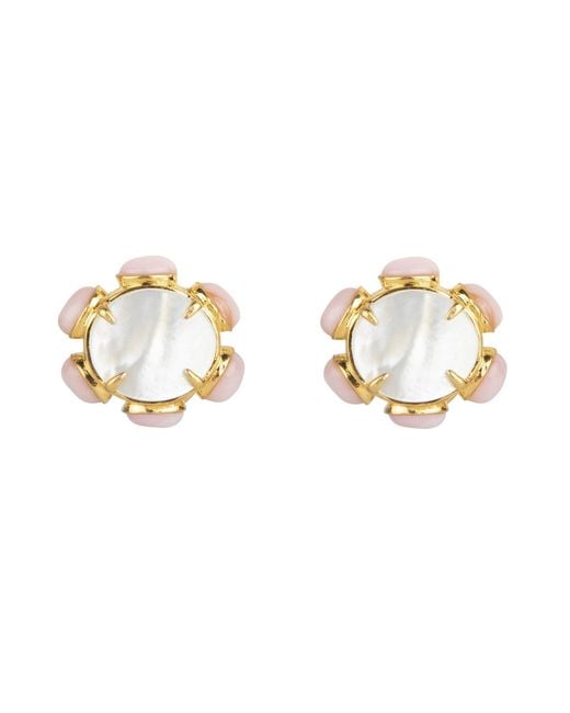 Bounkit Metallic Harriet Studs Opal