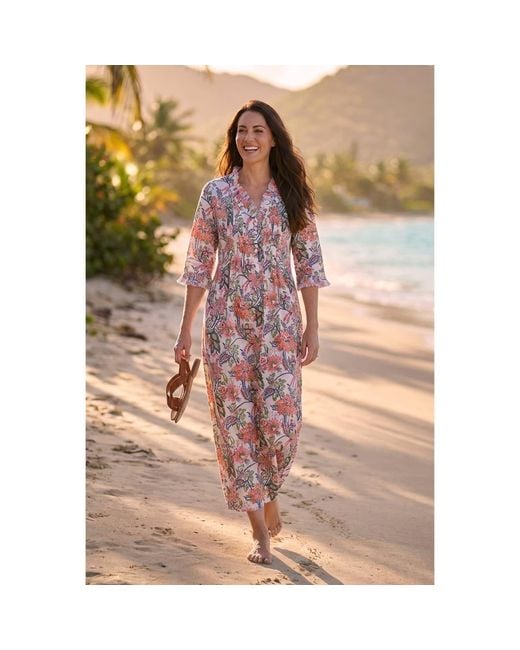 At Last Purple Cotton Annabel Maxi Dress