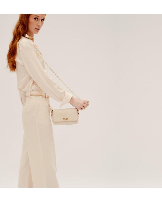 Apatchy London White Neutrals The Maisie Mini Stone Leather Bag