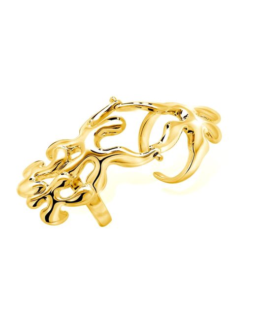 Lucy Quartermaine Metallic Splash Armour Ring In Vermeil, Award Winning Designer Jewellery By , Jewellery Gifts For Her