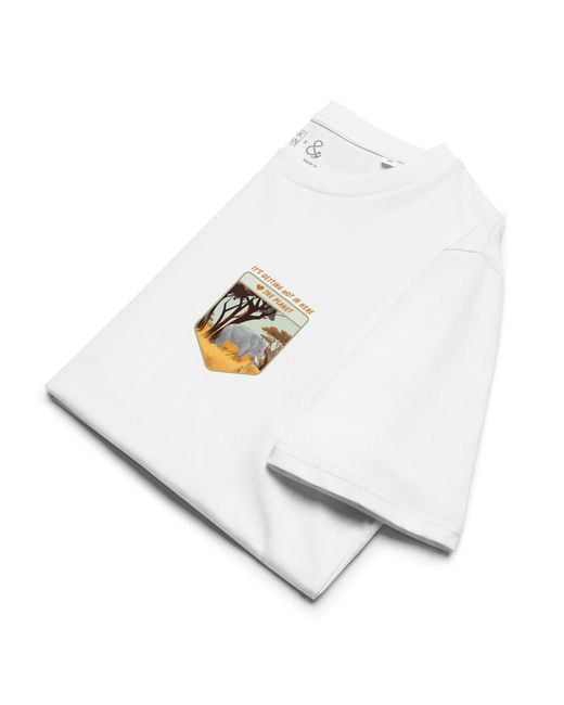 Anchor and Crew White Think Ocean Elephant Love The Planet Organic Cotton T-Shirt