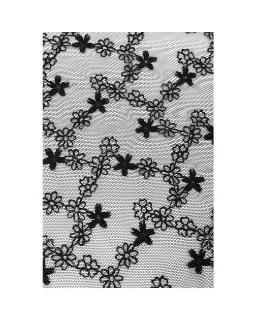 Saachi Black Embroidered Lace Bandana
