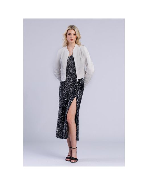 Freaky Nation White Leather Jacket Sparkling