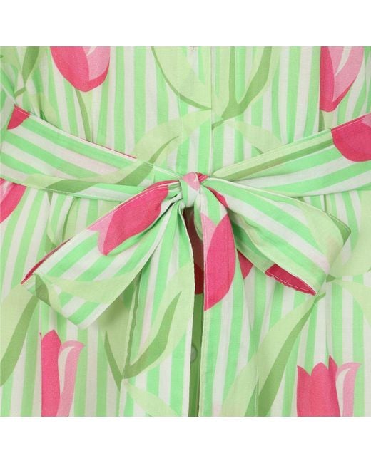 Luella Fashion Green Nice Short Cotton Dress