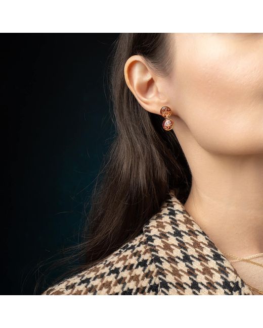 Kate Koel Multicolor Rouge Two-Circle Stud Earrings