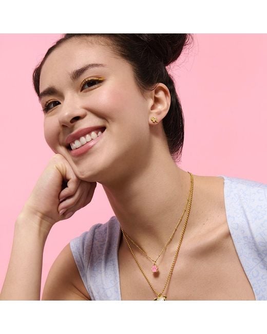 Cloud Haven Brown Logo Stud Earrings