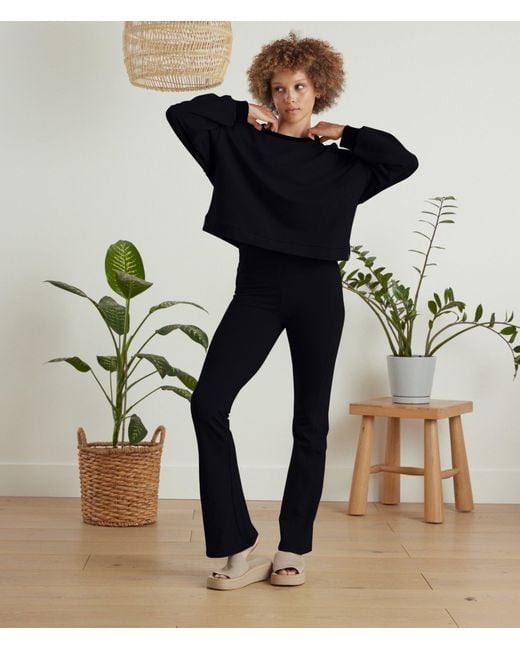 Known Supply Black Boxy Cotton Crewneck
