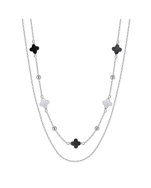 Shaded the Label Metallic Roisin Shell Layered Necklace