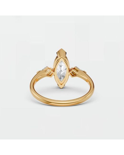 Aya Fine Jewelry Metallic 2.50 Ct Marquise Lab Grown Diamond Engagement Ring