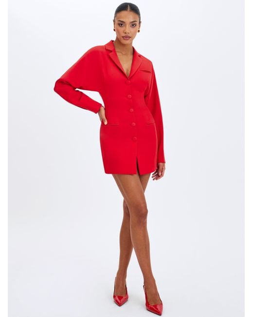Miss Circle New York Red Blythe Cherry Batwing Blazer Mini Dress