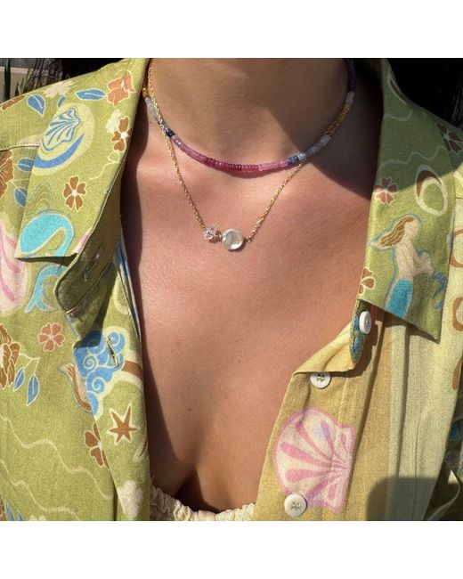 Lexi Jewelry Metallic Of Sapphires Necklace